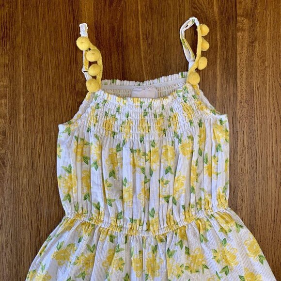 MASALA BABY Yellow Floral Retro Jumpsuit Girls 3 3T NWT Playsuit Romper Girl NEW - Picture 2 of 8